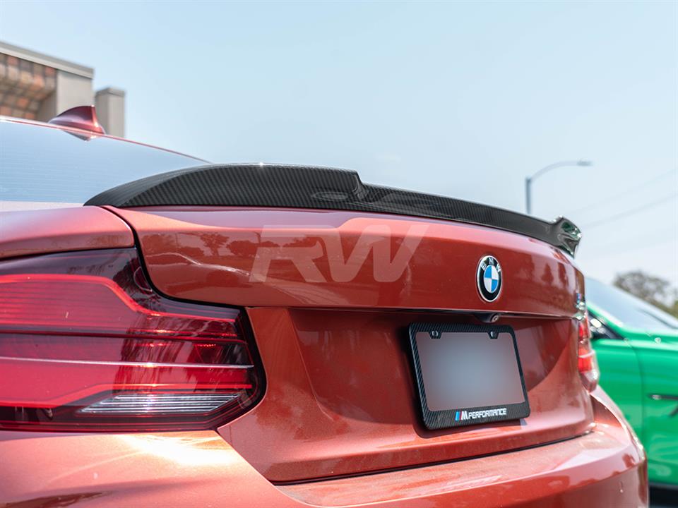 BMW F87 M2 with an RW CS Style Carbon Fiber Trunk Spoiler