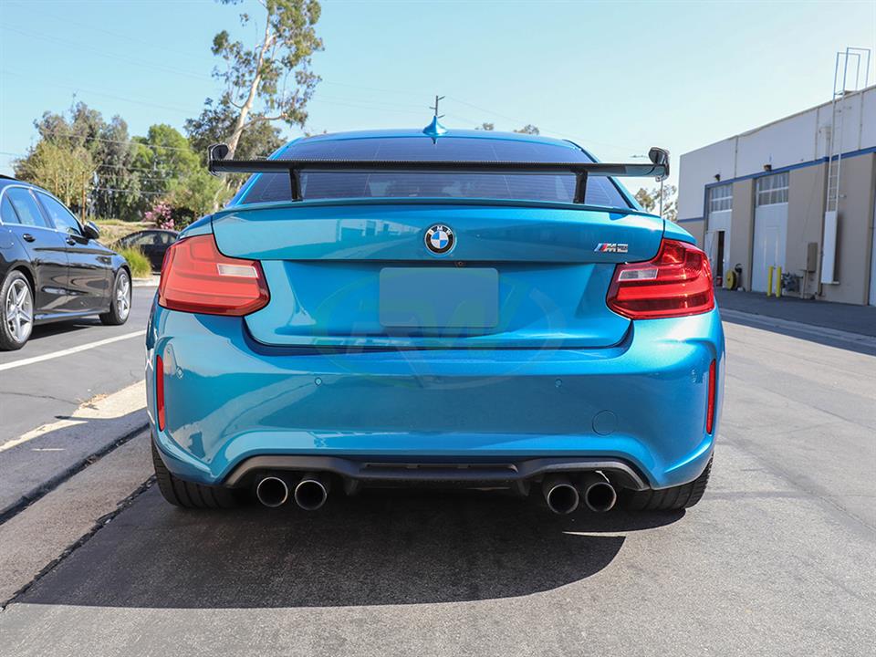 BMW F87 M2 with a DTM Style Carbon Fiber Rear Wing