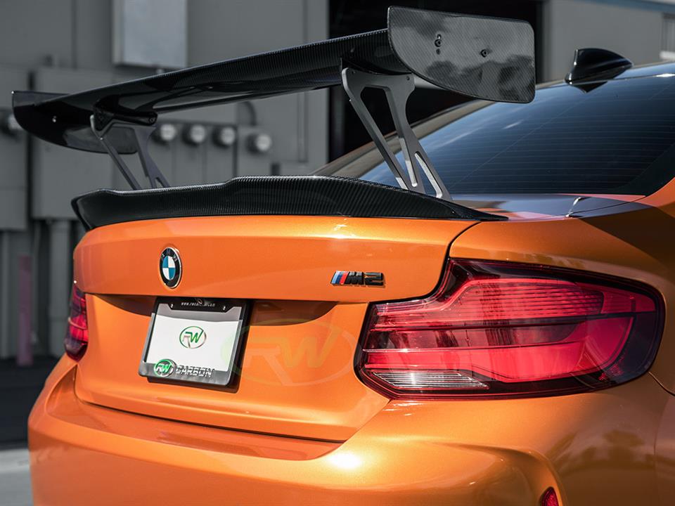 BMW F22 F87 M2 has a new RW GTX Carbon Fiber Trunk Spoiler