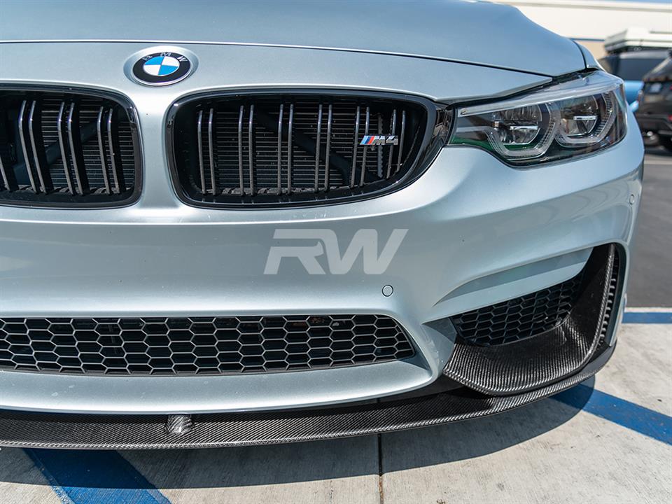 BMW M4 with an RW Performance Style Carbon Fiber Front Lip Spoiler