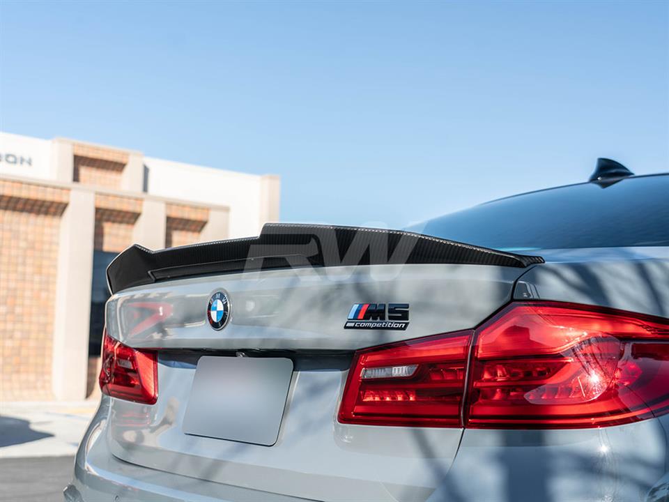 BMW F90 M5 equipped with a new GTX Carbon Fiber Trunk Spoiler
