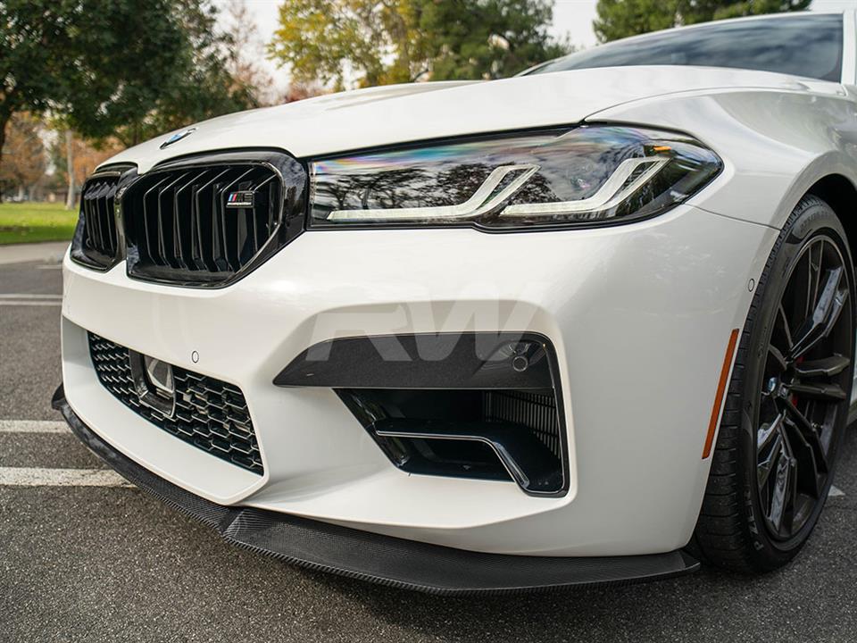 BMW F90 M5 LCI gets a new RWS Carbon Fiber Front Lip Spoiler