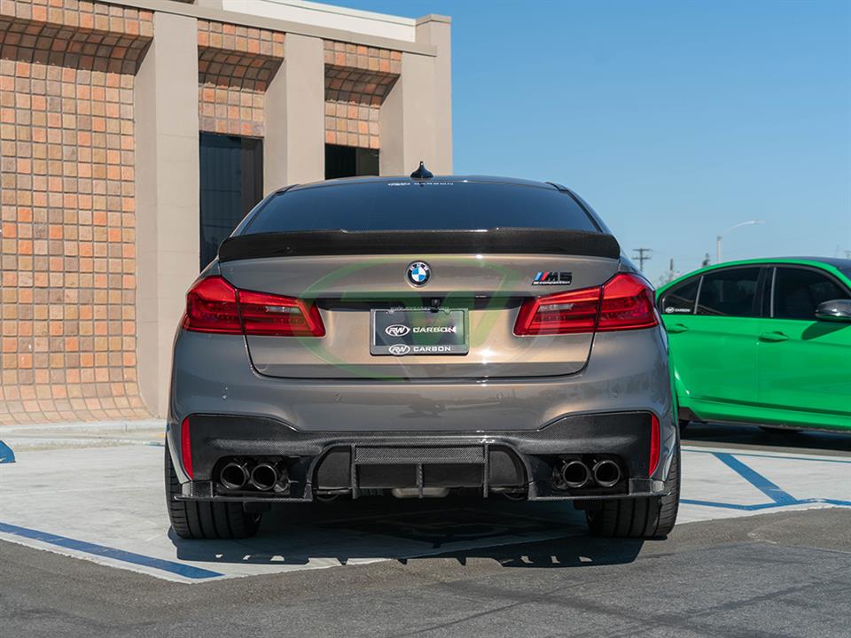 BMW F90 M5 receives an RWS Carbon Fiber Rear Diffuser