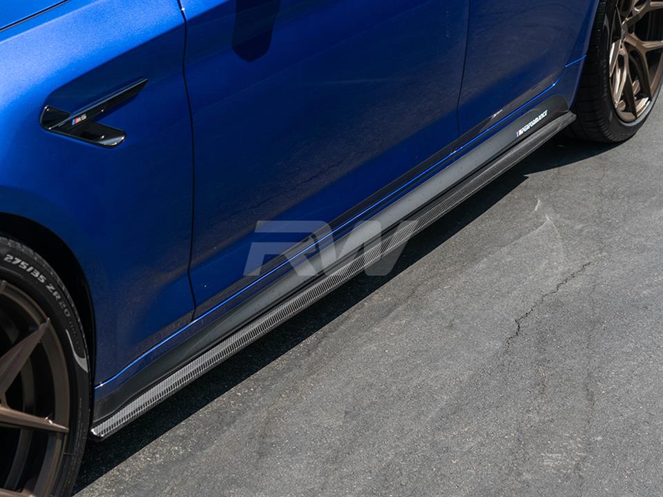BMW G30 F90 M5 with a set of RWS Carbon Fiber Side Skirt Extensions