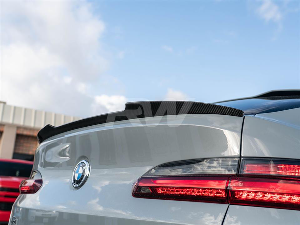 BMW G02 X4 M40i gets an RW Carbon Fiber Trunk Spoiler
