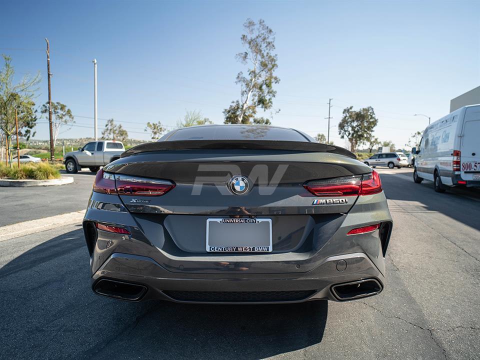 BMW G15 M850i Coupe with a 3D Style CF Trunk Spoiler