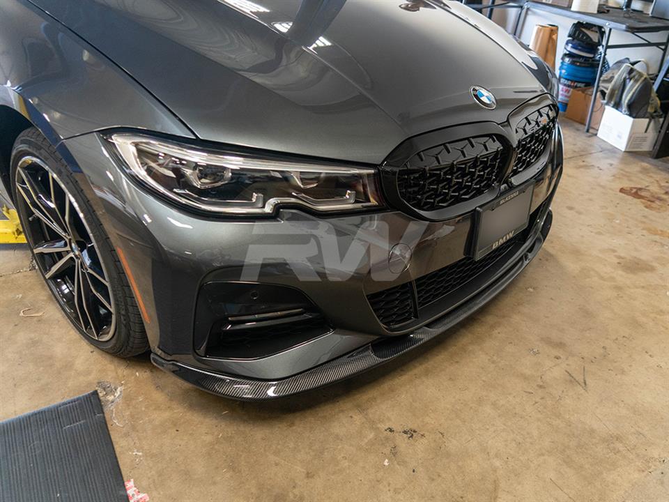 BMW G20 M340i gets a new 3D Style Carbon Fiber Front Lip Spoiler