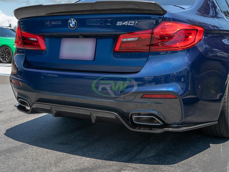 BMW G30 540i with an RW 3D Style Carbon Fiber Rear Diffuser