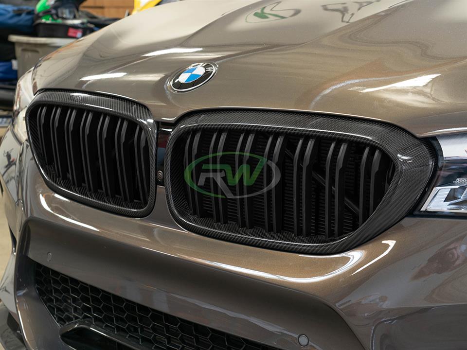 BMW G30 5 Series Dual Slat Carbon Fiber Grilles