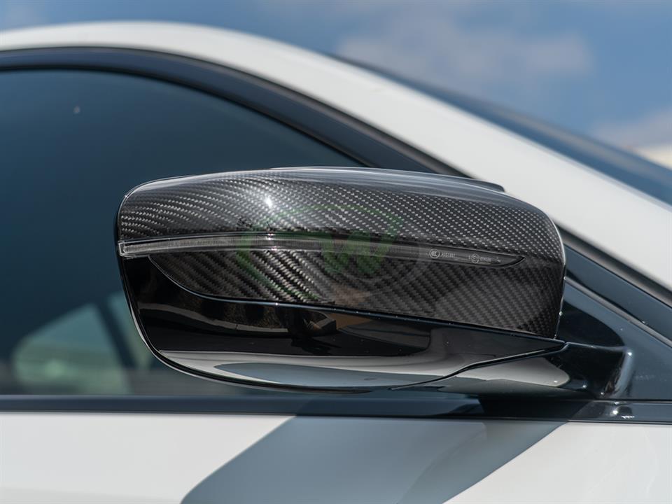 BMW G20 G30 with RW M Style Carbon Fiber Mirror Caps