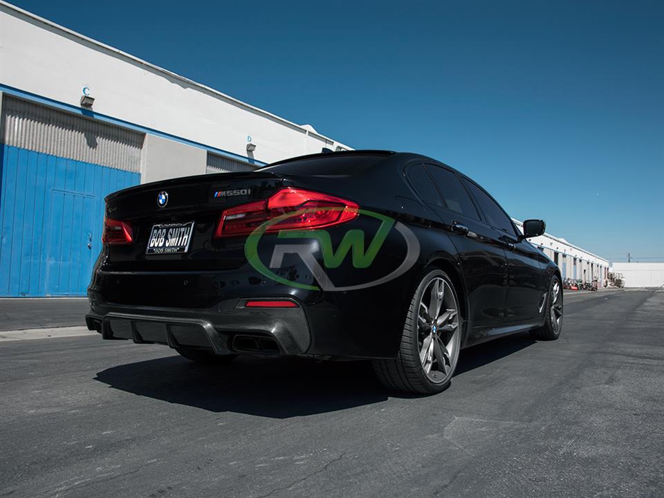 BMW G30 M550i gets an EC Style Carbon Fiber Rear Diffuser