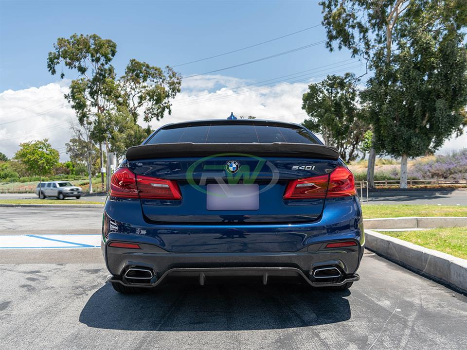BMW G30 540i with an RW 3D Style Carbon Fiber Rear Diffuser