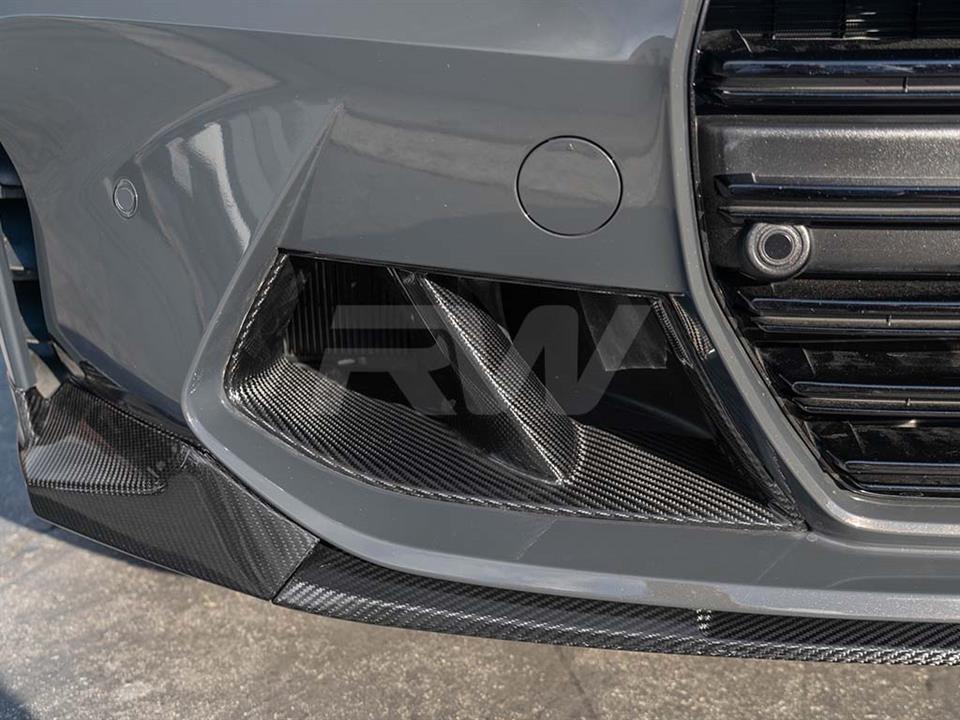 BMW G80 G82 G83 M3 and M4 with RW Carbon Fiber Brake Duct Trims