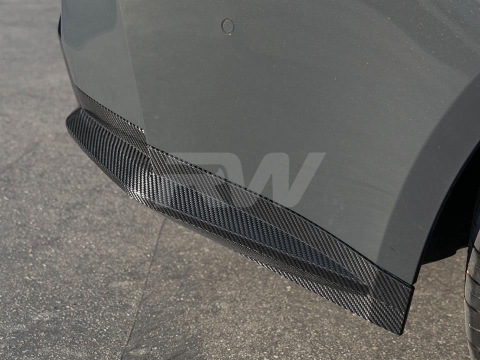 Dravit grey BMW G80 m3 with oem style carbon fiber rear diffuser sides
