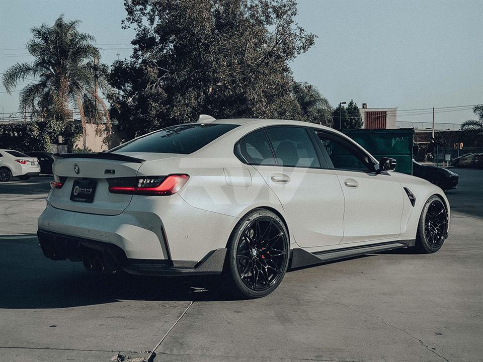 BMW G80 M3 Performance Style Carbon Fiber Side Skirt Extensions