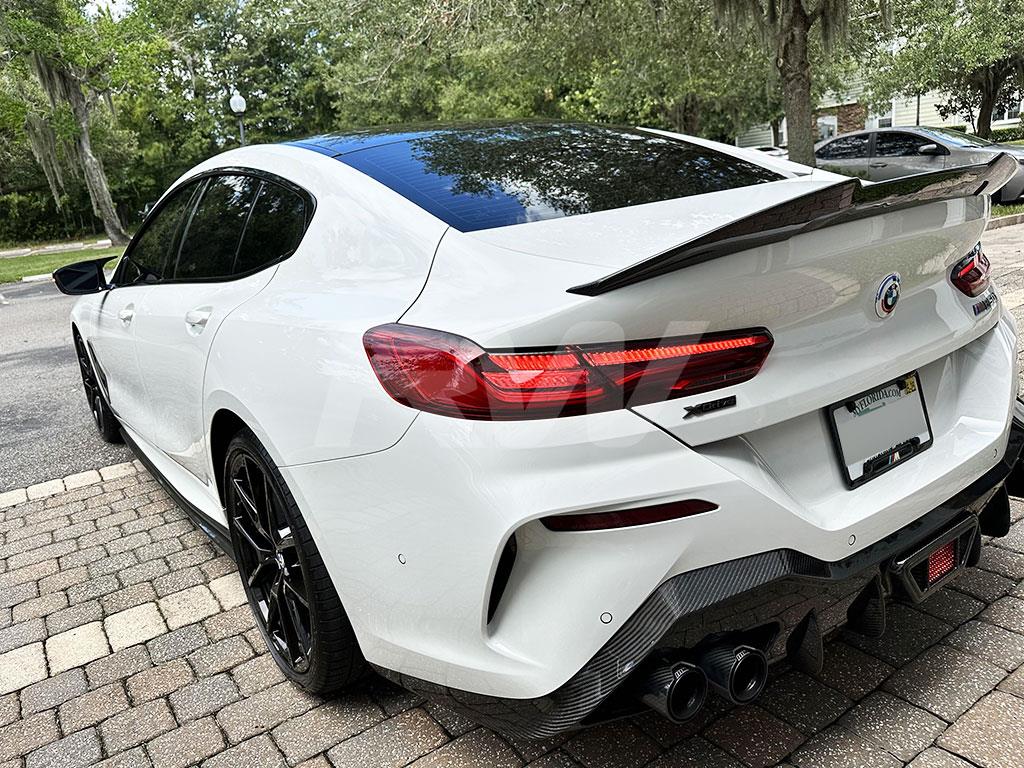 BMW G16 M850i Gran Coupe with our GTX Carbon Fiber Trunk Spoiler