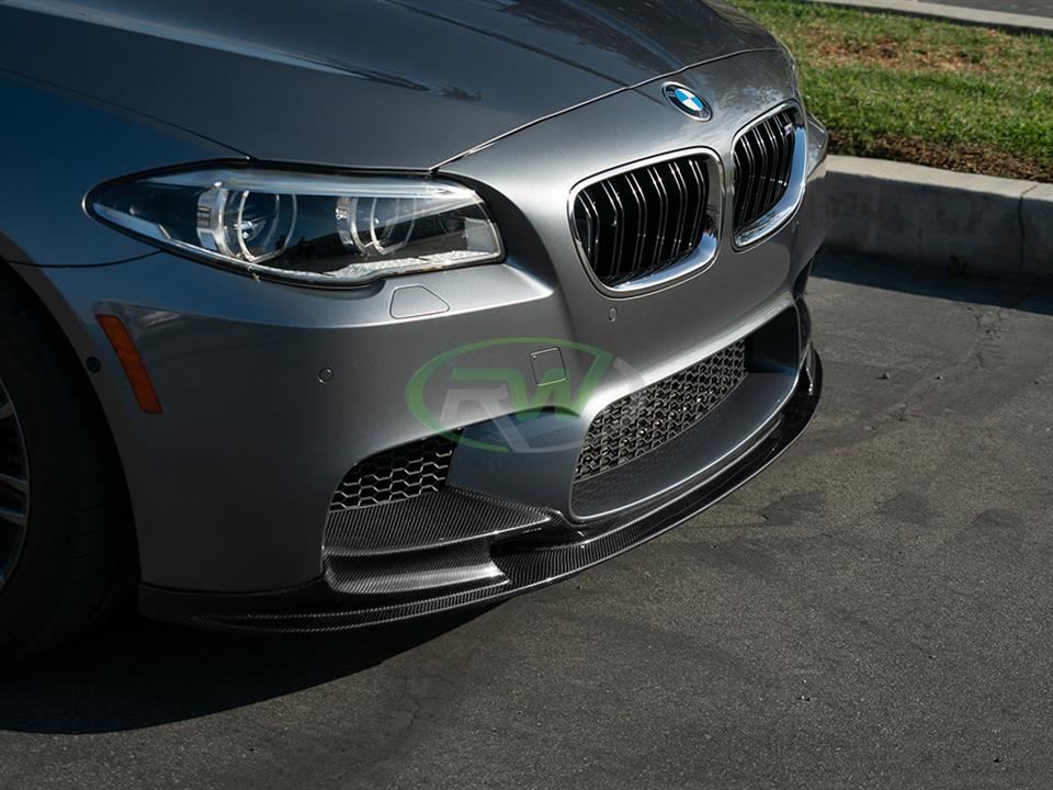 BMW F10 M5 3D Designs Styled Carbon Fiber Front Lip Spoiler