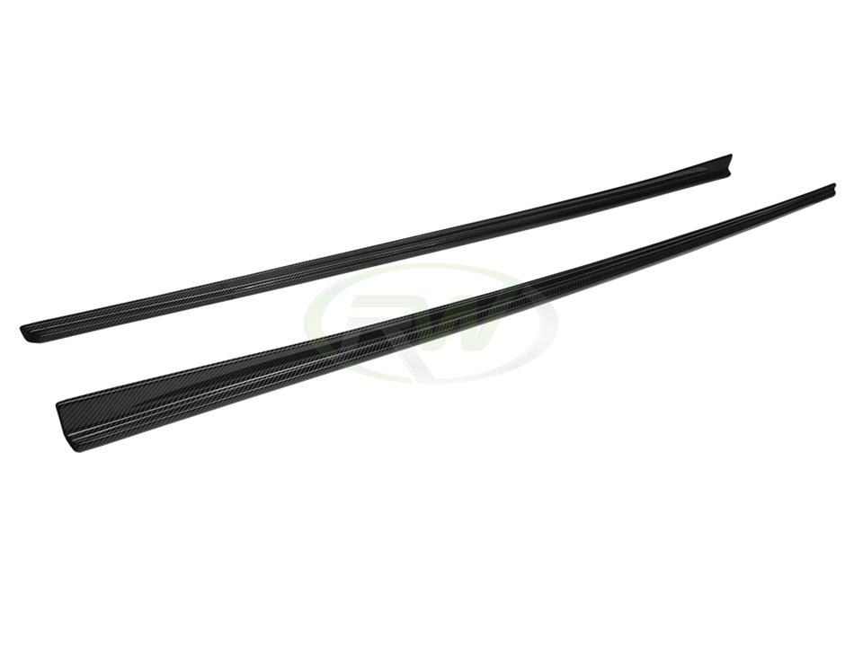 BMW F22 F23 3D Style Carbon Fiber Side Skirt Extensions