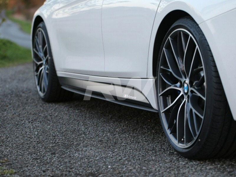 BMW F30 335i gets some RW Carbon Fiber Side Skirt Extensions