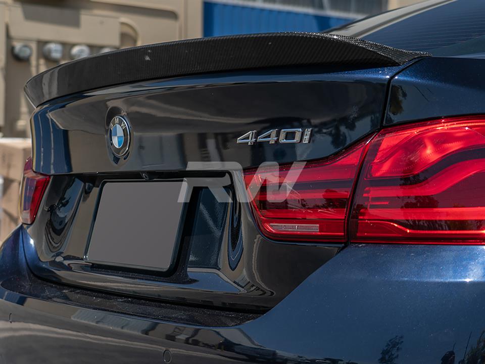 BMW F36 440i gets a 3D Style Carbon Fiber Trunk Spoiler from RW