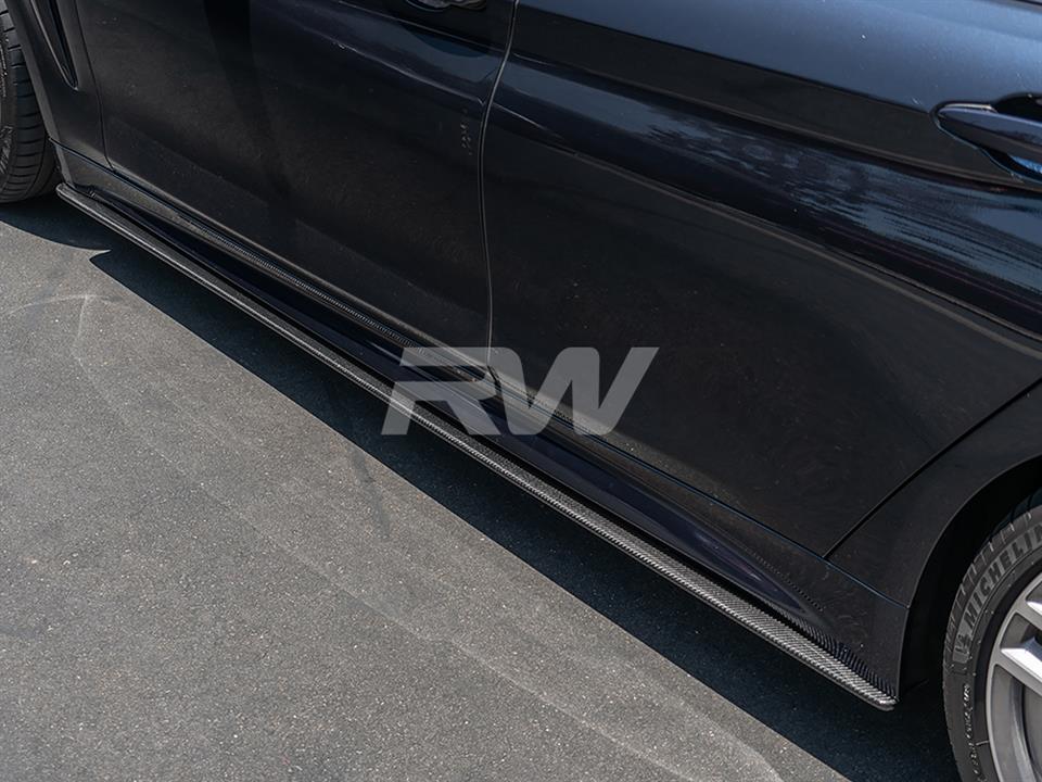 BMW F32 440i with an RW Carbon Fiber Side Skirt Extensions