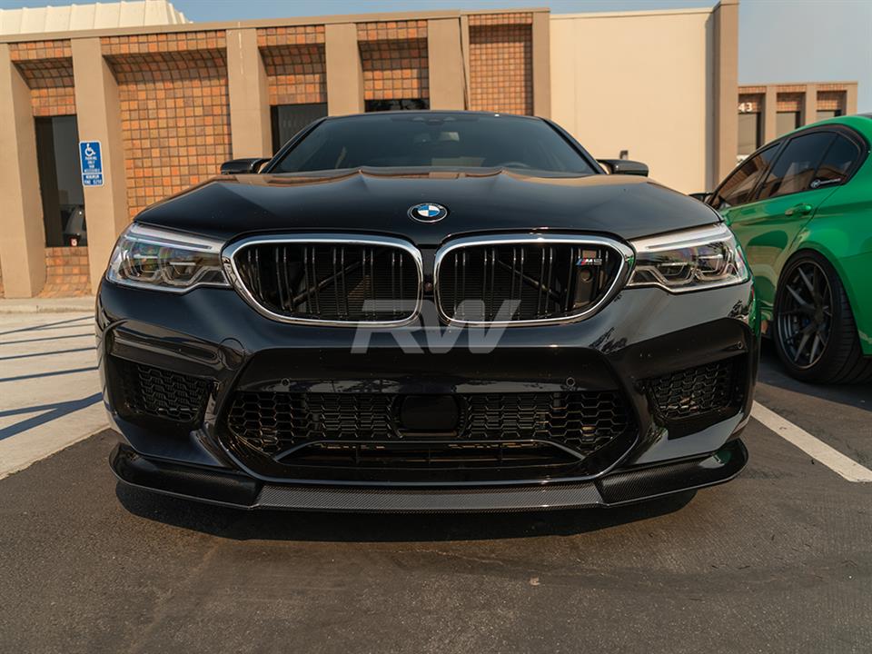 BMW F90 M5 receives a RWS Carbon Fiber Front Lip Spoiler