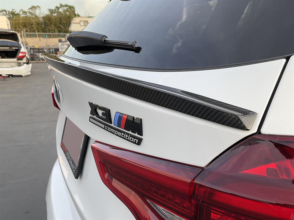 BMW F97 X3M rocks a new RWS Carbon Fiber Mid Spoiler