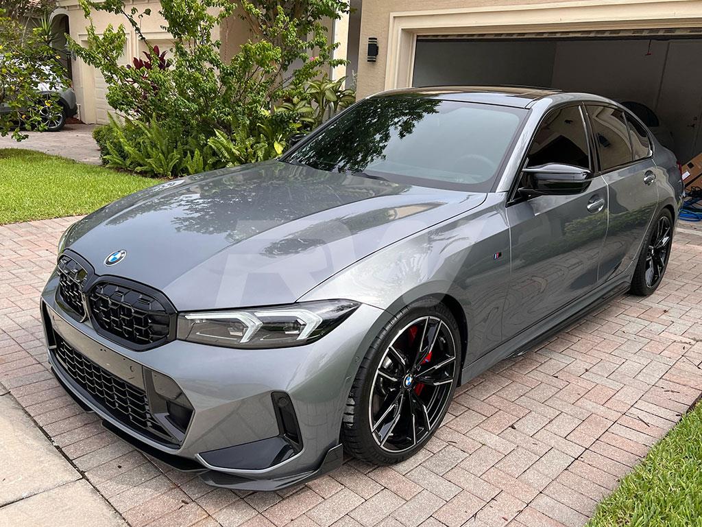 bmw g20 with performance style side skirt extensions