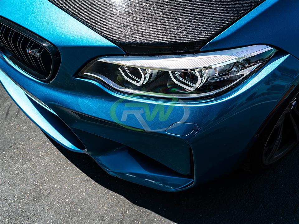 BMW F87 M2 gets fitted with a Vented Carbon Fiber Hood from RW
