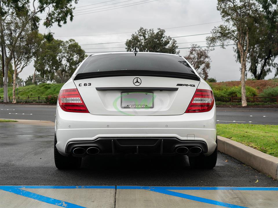 mercedes w204 dtm trunk spoiler on a C63 amg