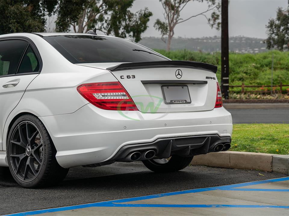 mercedes w204 dtm trunk spoiler on a C63 amg