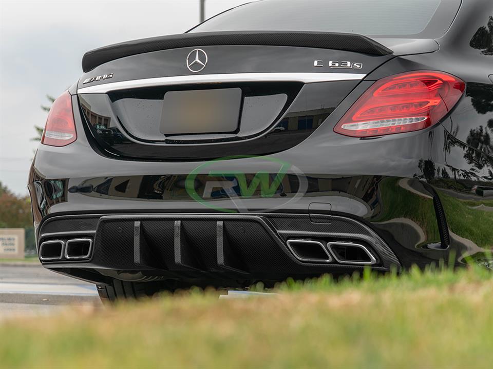 Mercedes W205 C63 C63S DTM Carbon Fiber Rear Diffuser