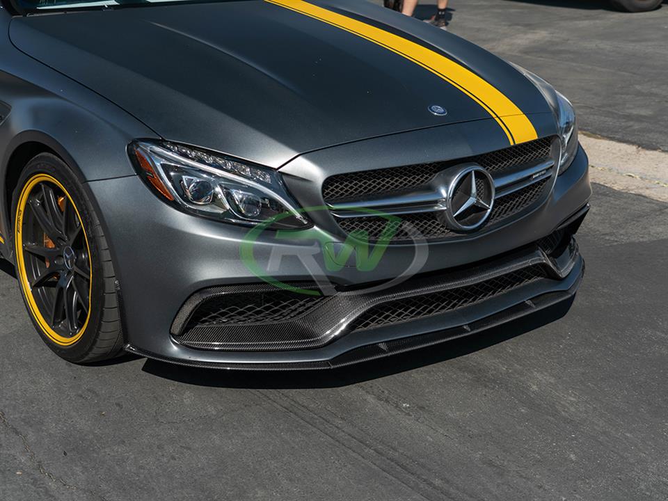 Mercedes W205 C63 Coupe fitted with a ED1 Style Carbon Fiber Front Lip