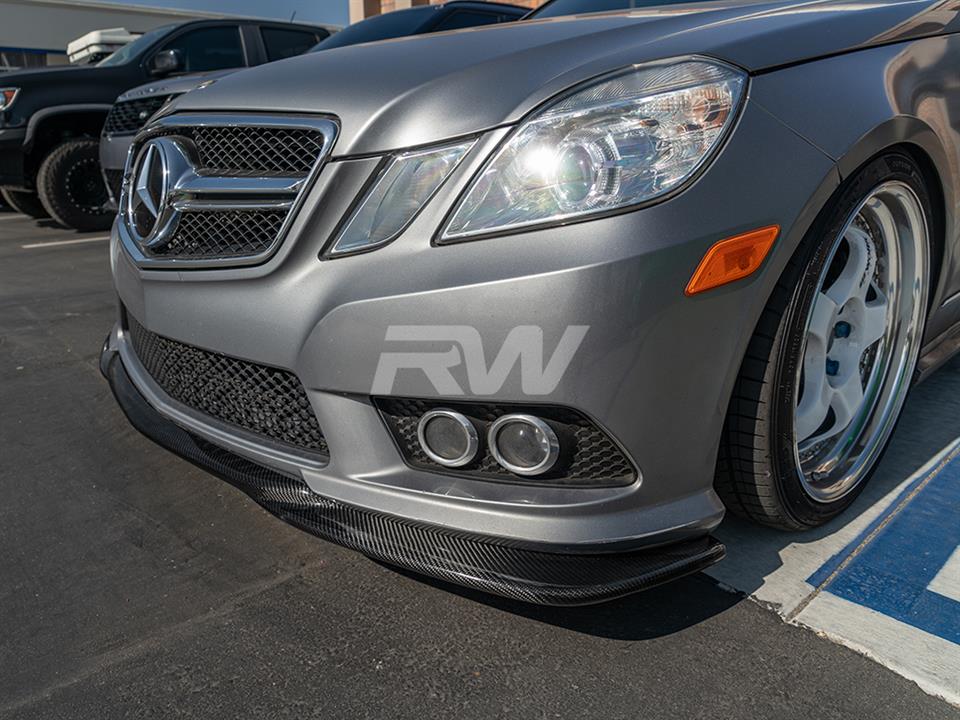Mercedes w212 E550 Godhand Style Carbon Fiber Front Lip Spoiler