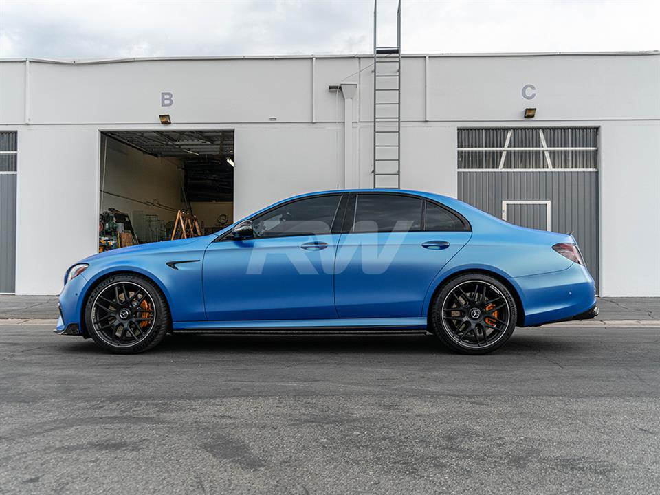 Mercedes W213 E63S with a set of Forged Carbon Side Skirt Extensions