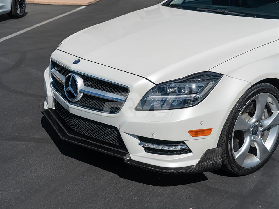 Mercedes W218 CLS Renn Style CF Front Lip on white CLS550