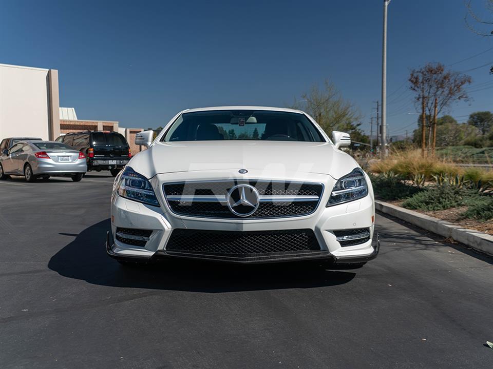 Mercedes W218 CLS Renn Style CF Front Lip on white CLS550