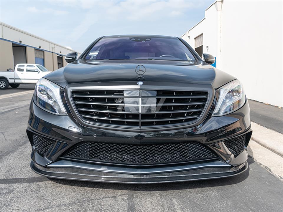 Mercedes W222 S63 Carbon Fiber Front Lip Spoiler from RW