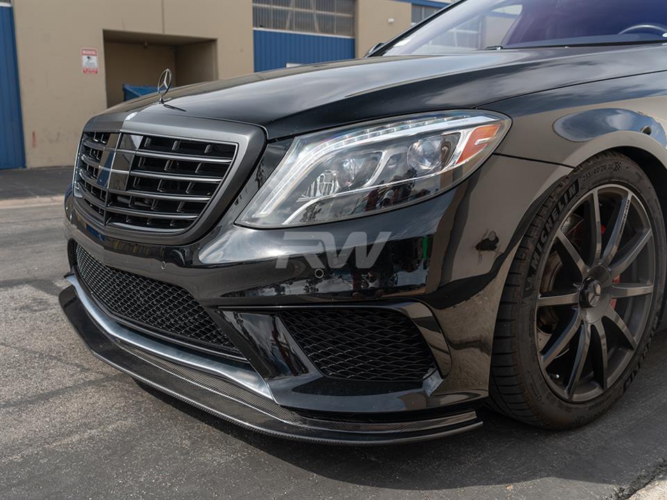 Mercedes W222 S63 Carbon Fiber Front Lip Spoiler from RW