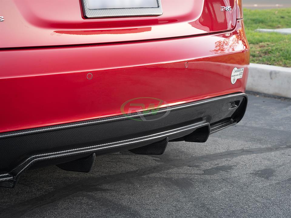 Tesla Model S equipped with a RW Carbon Fiber Rear Diffuser