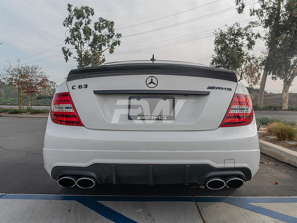 Mercedes W204 Coupe DTM Style CF Trunk Spoiler on c63