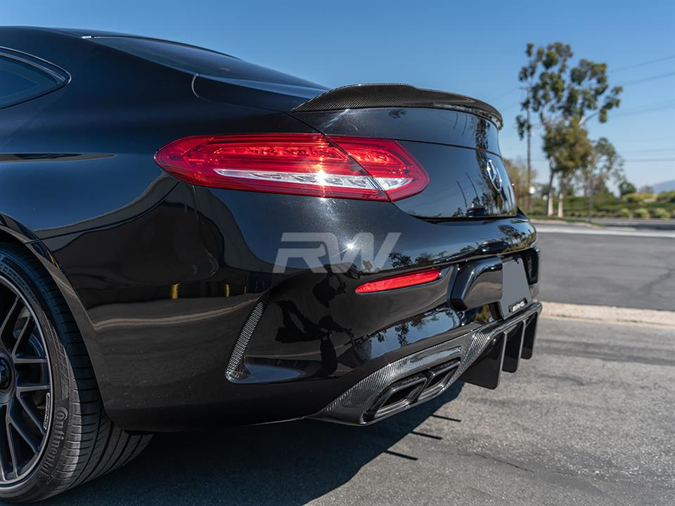 Mercedes W205 C63 Coupe gets a ED1 V2 Style CF Trunk Spoiler