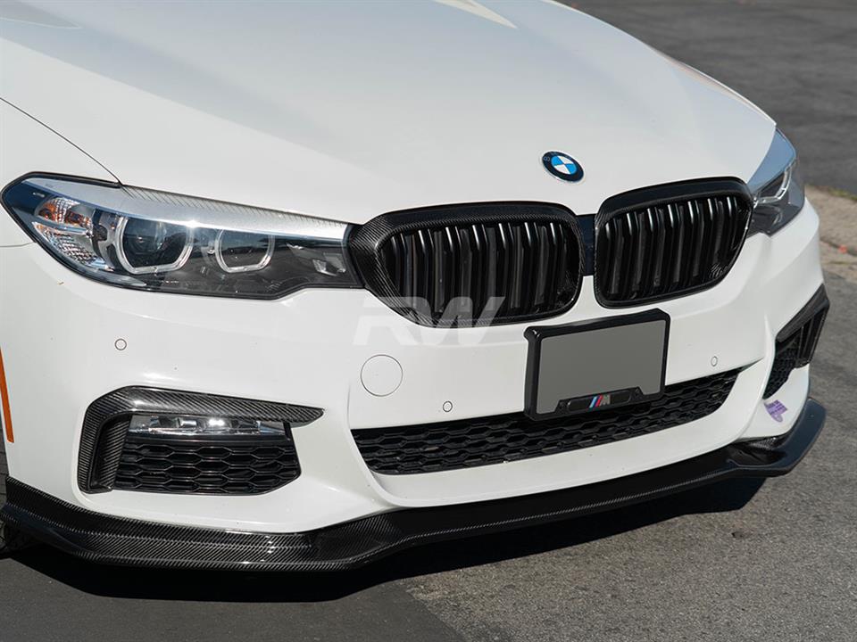 BMW G30 540i M550i with an RW EC Style Carbon Fiber Front Lip