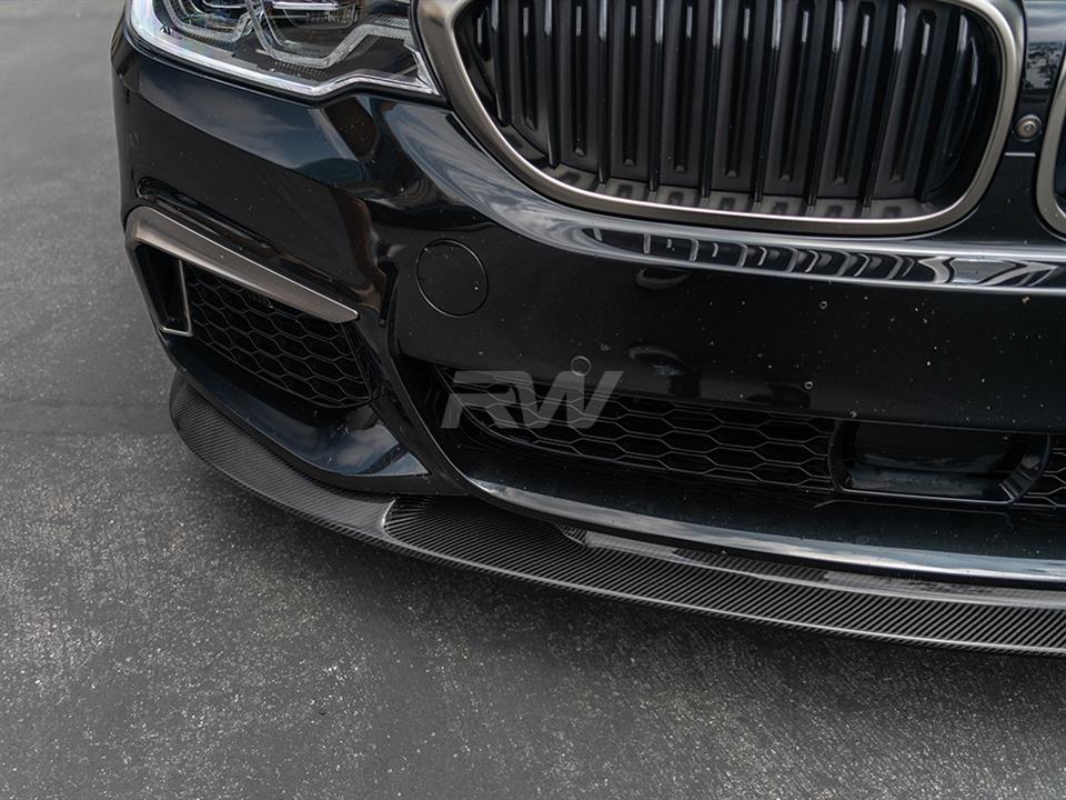 BMW G30 with an RW 3D Style Carbon Fiber Front Lip Spoiler