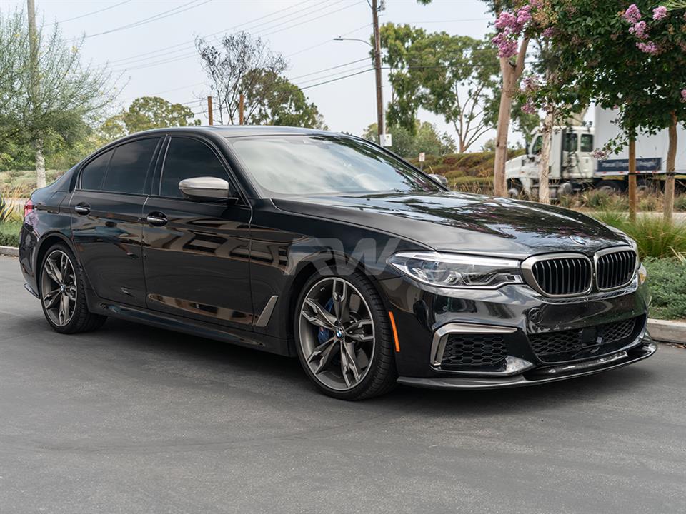BMW G30 with an RW 3D Style Carbon Fiber Front Lip Spoiler