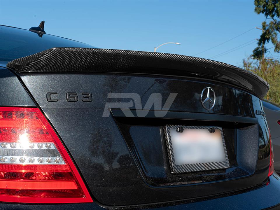  W204 Carbon Fiber Trunk Spoiler 2-Door for Mercedes