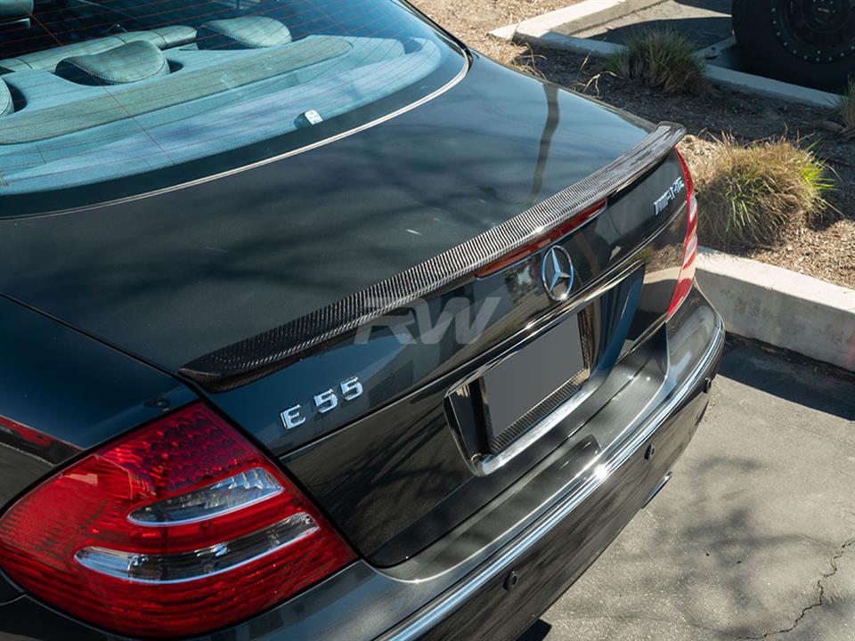 RW Carbon Mercedes W211 E63 AMG Carbon Fiber Lip Spoiler