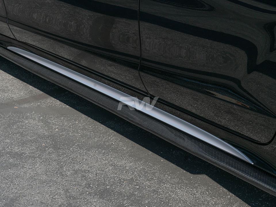Mercedes W218 CLS63 rocks a pair of RW Carbon Fiber Side Skirt Extensions