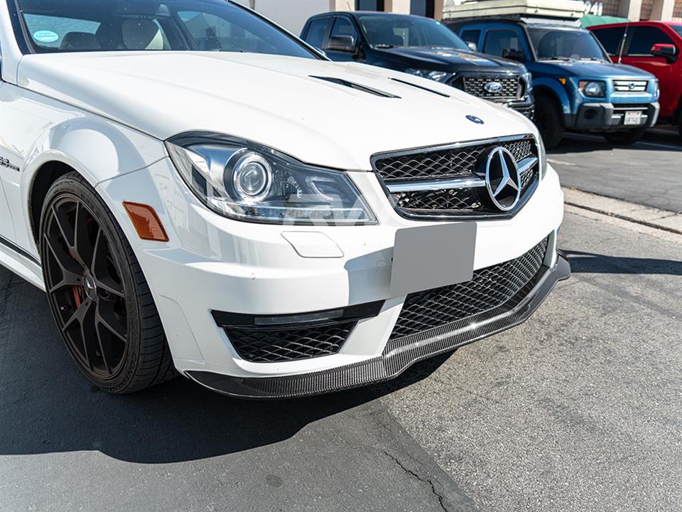  Carbon Fiber Front Lip for Mercedes Benz W204 C63 AMG