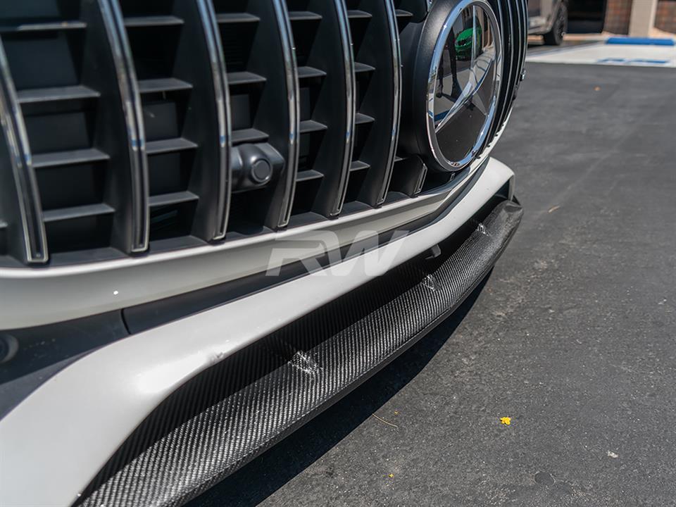 Mercedes C190 GT gets a RWS Carbon Fiber Front Lip Installed
